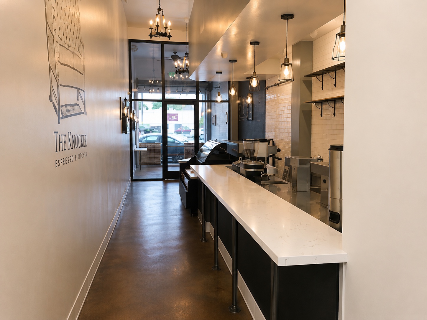 Commercial espresso bar build-out with equipment and fixtures San Diego - Complete Builders Inc