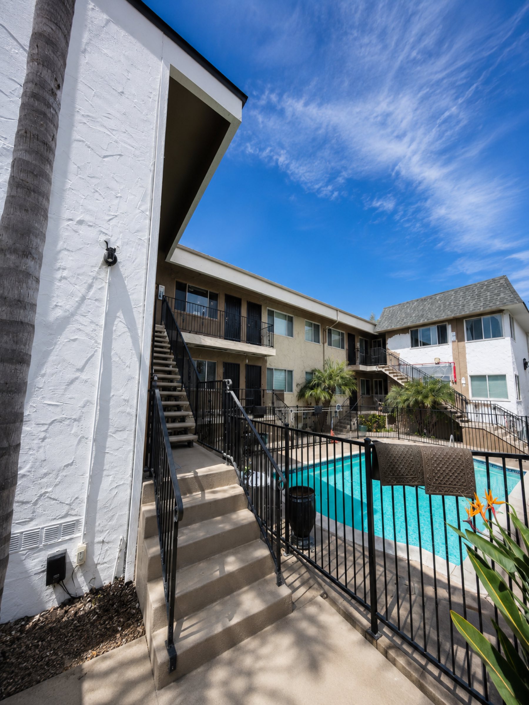 Multi-unit property pool courtyard renovation San Diego - Complete Builders Inc