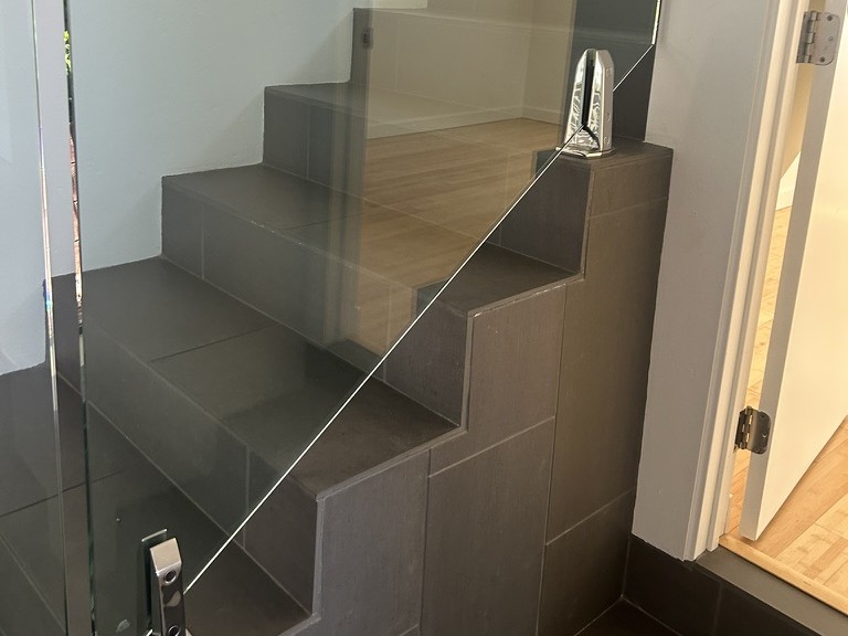 Room addition glass staircase San Diego